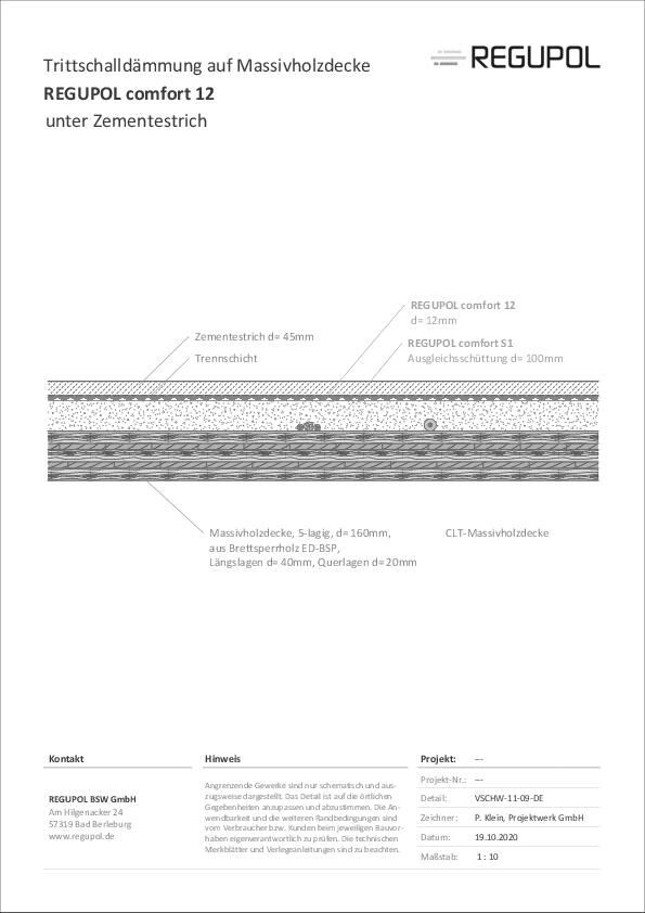 Trittschalldämmung auf Massivholzdecke