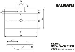 SILENIO EINBAUWASCHTISCH KALDEWEI - SILENIO EINBAUWASCHTISCH