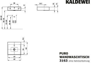 PURO WANDWASCHTISCH KALDEWEI - PURO WANDWASCHTISCH