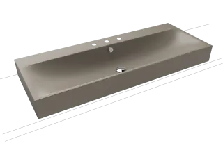 SILENIO AUFSATZ-DOPPELWASCHTISCH (RANDHÖHE 120 MM) KALDEWEI - SILENIO AUFSATZ-DOPPELWASCHTISCH (RANDHÖHE 120 MM)