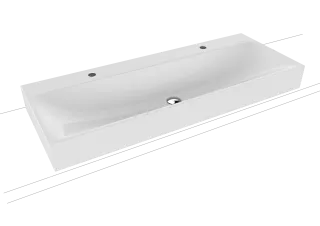SILENIO AUFSATZ-DOPPELWASCHTISCH (RANDHÖHE 120 MM) KALDEWEI - SILENIO AUFSATZ-DOPPELWASCHTISCH (RANDHÖHE 120 MM)