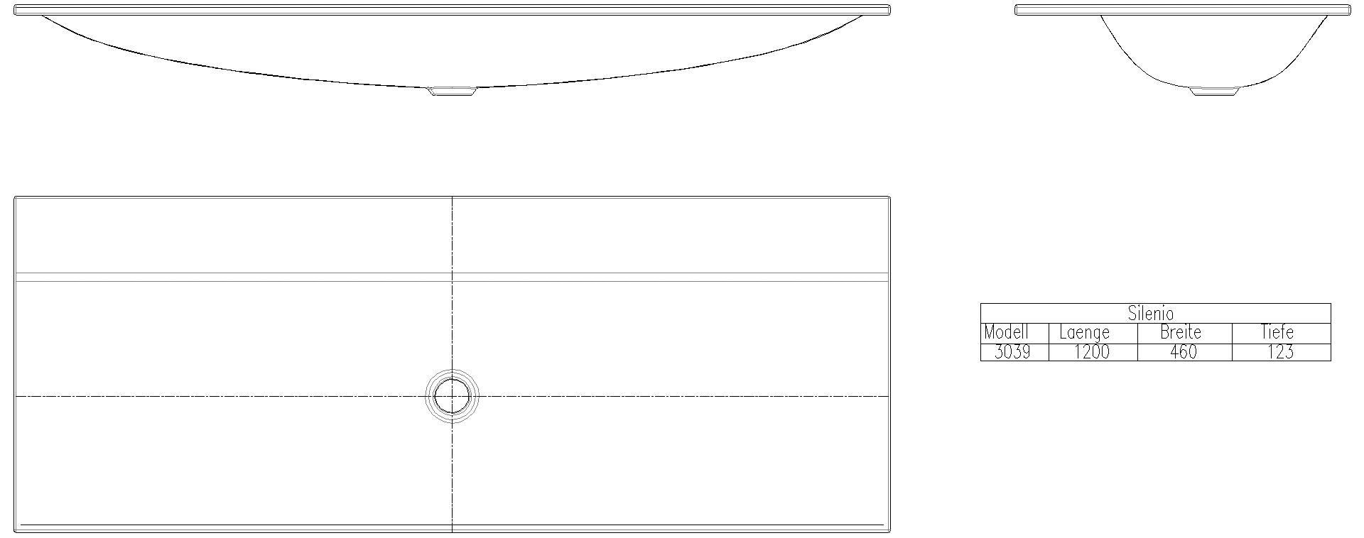 KALDEWEI SILENIO EINBAU-DOPPELWASCHTISCH 1200x460x14 mm, Modell-Nr: 3039-D