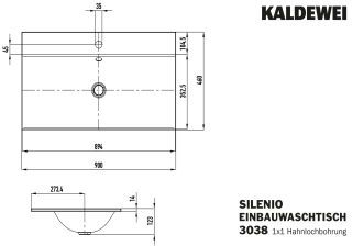 SILENIO EINBAUWASCHTISCH KALDEWEI - SILENIO EINBAUWASCHTISCH
