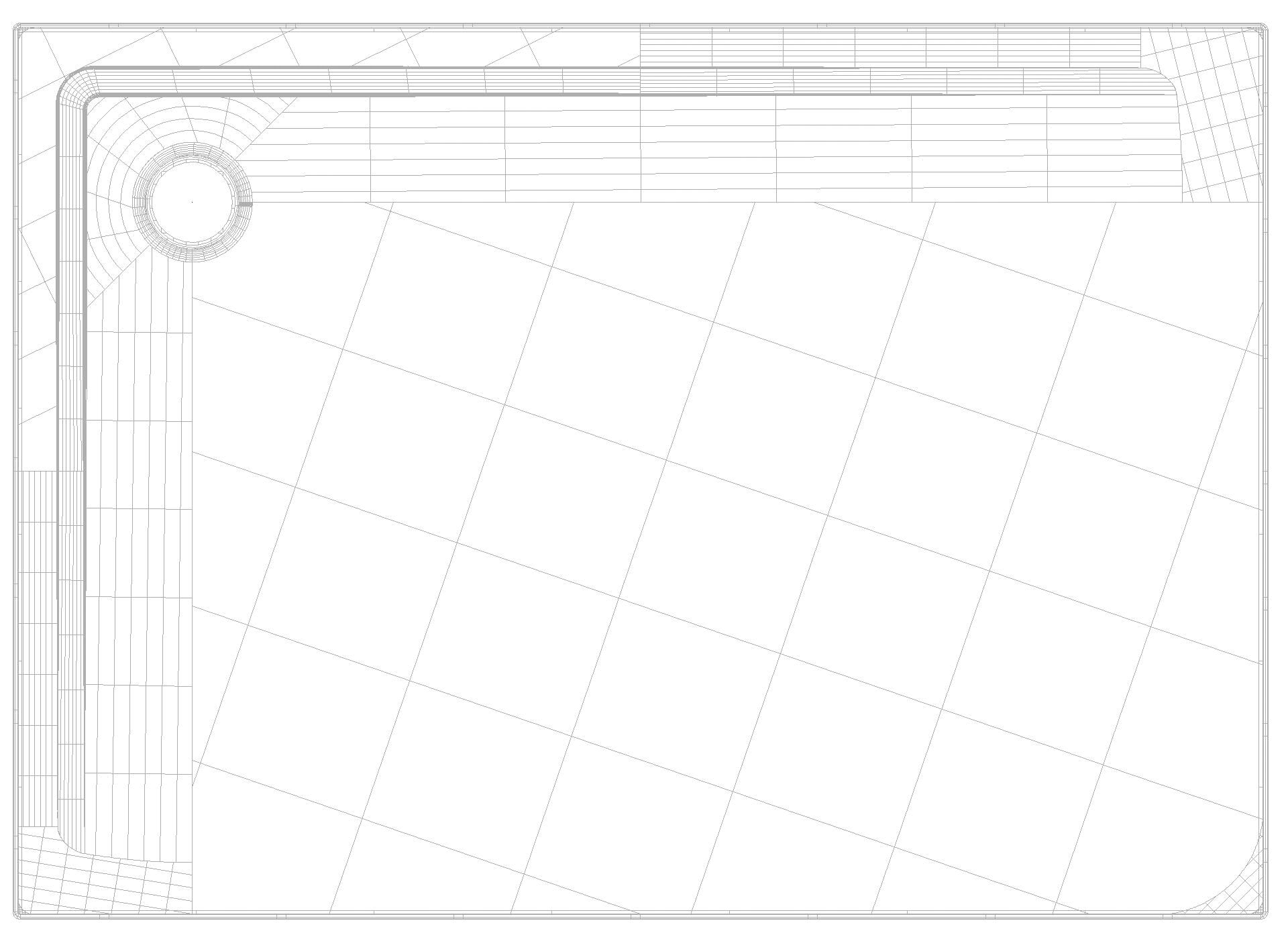KALDEWEI SUPERPLAN MIT WANNENTRÄGER EXTRAFLACH Duschfläche, 1000x1400x32 mm, Modell-Nr: 1860-5