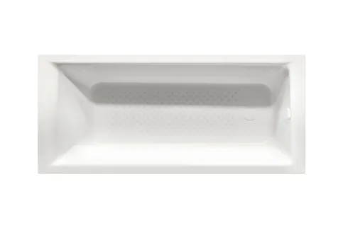 Badewanne PURO NEXT Rechteckige Badewanne aus weißem Acryl mit rutschfester Oberfläche