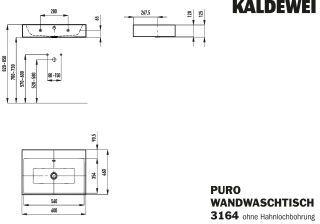 PURO WANDWASCHTISCH KALDEWEI - PURO WANDWASCHTISCH