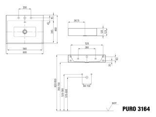 PURO WANDWASCHTISCH KALDEWEI - PURO WANDWASCHTISCH