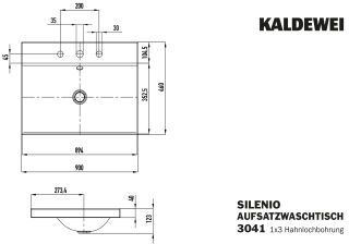 KALDEWEI - SILENIO AUFSATZWASCHTISCH (RANDHÖHE 40 MM)