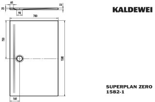 KALDEWEI - SUPERPLAN ZERO Duschfläche