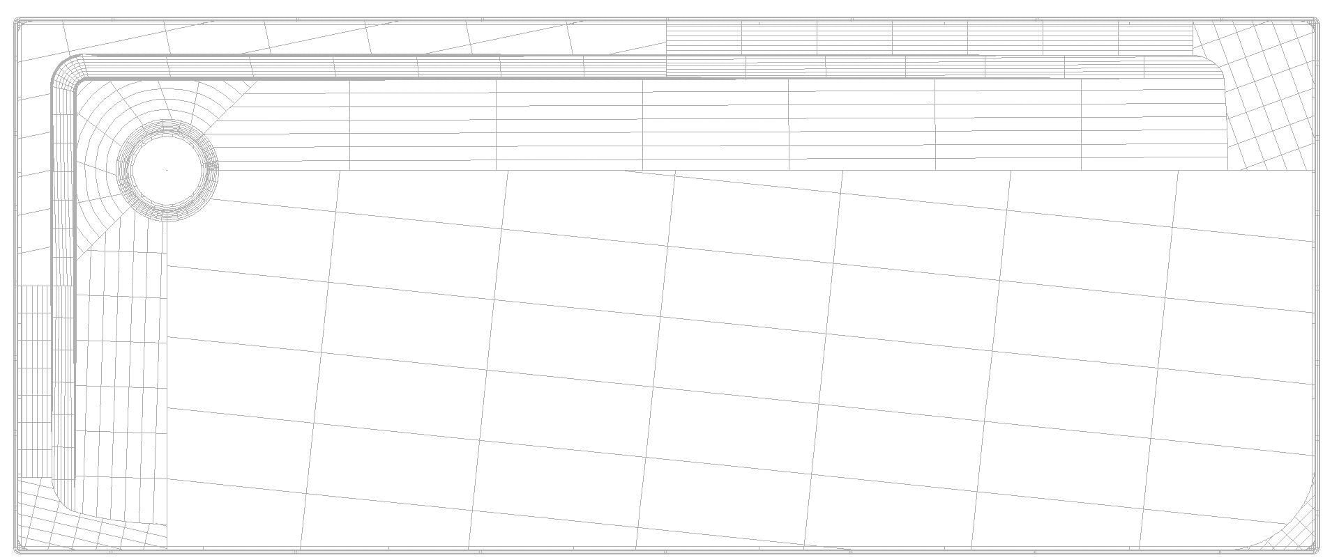 KALDEWEI SUPERPLAN MIT WANNENTRÄGER EXTRAFLACH Duschfläche, 700x1700x32 mm, Modell-Nr: 1829-5
