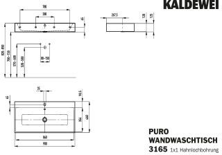 PURO WANDWASCHTISCH KALDEWEI - PURO WANDWASCHTISCH
