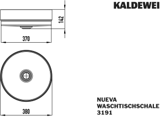 NUEVA WASCHTISCH-SCHALE KALDEWEI - NUEVA WASCHTISCH-SCHALE