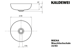 MIENA WASCHTISCH-SCHALE (rund) KALDEWEI - MIENA WASCHTISCH-SCHALE (rund)