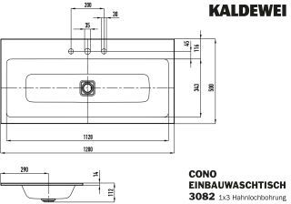 CONO EINBAUWASCHTISCH KALDEWEI - CONO EINBAUWASCHTISCH
