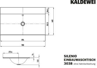 SILENIO EINBAUWASCHTISCH KALDEWEI - SILENIO EINBAUWASCHTISCH