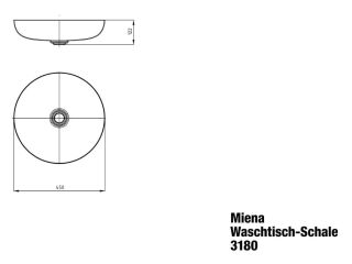 MIENA WASCHTISCH-SCHALE (rund) KALDEWEI - MIENA WASCHTISCH-SCHALE (rund)