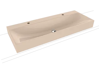 SILENIO AUFSATZ-DOPPELWASCHTISCH (RANDHÖHE 120 MM) KALDEWEI - SILENIO AUFSATZ-DOPPELWASCHTISCH (RANDHÖHE 120 MM)
