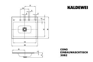 CONO EINBAUWASCHTISCH KALDEWEI - CONO EINBAUWASCHTISCH