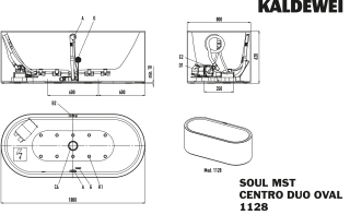 KALDEWEI - MEISTERSTÜCK CENTRO DUO OVAL Whirlwanne