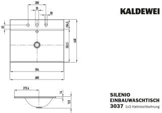 SILENIO EINBAUWASCHTISCH KALDEWEI - SILENIO EINBAUWASCHTISCH