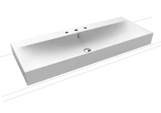 SILENIO AUFSATZ-DOPPELWASCHTISCH (RANDHÖHE 120 MM) KALDEWEI - SILENIO AUFSATZ-DOPPELWASCHTISCH (RANDHÖHE 120 MM)