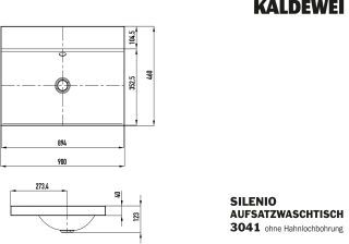 KALDEWEI - SILENIO AUFSATZWASCHTISCH (RANDHÖHE 40 MM)