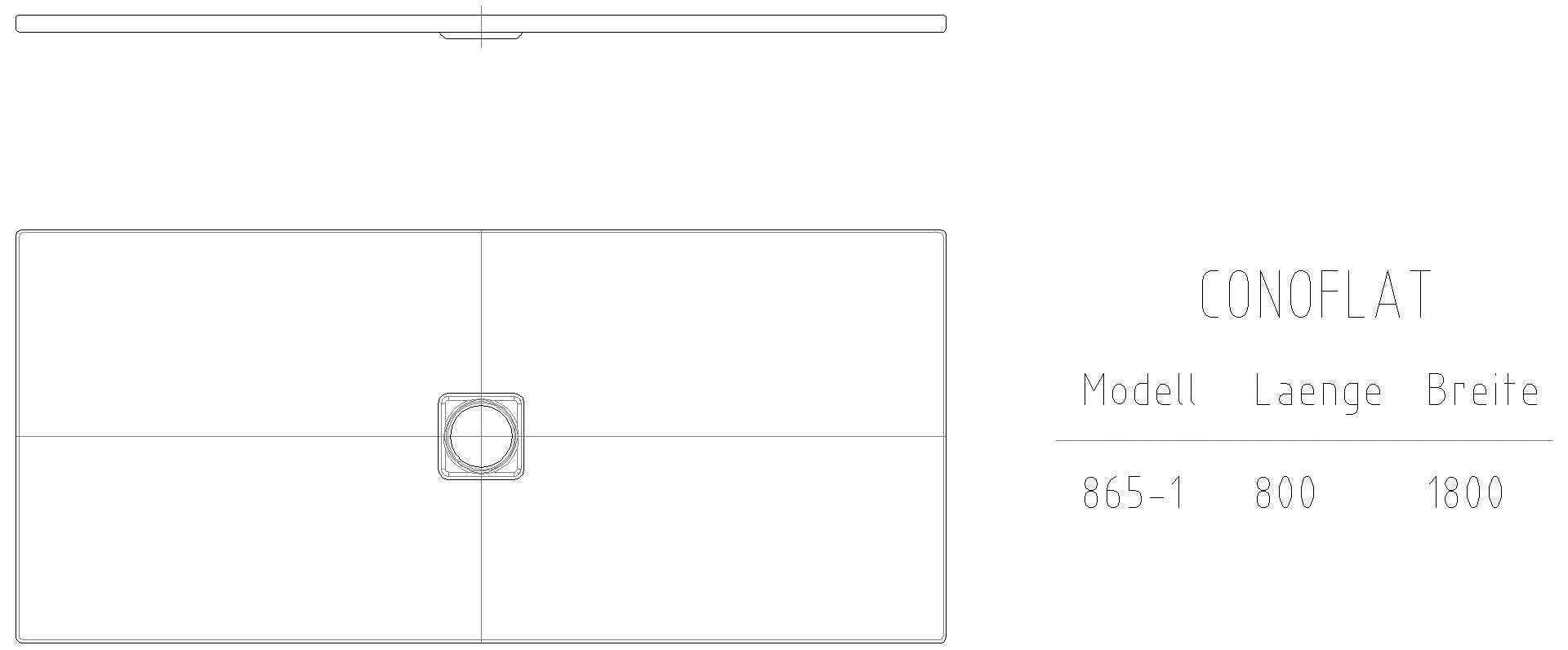 KALDEWEI CONOFLAT mit Wannenträger extraflach Duschfläche, 800x1800x32 mm, Modell-Nr: 865-5