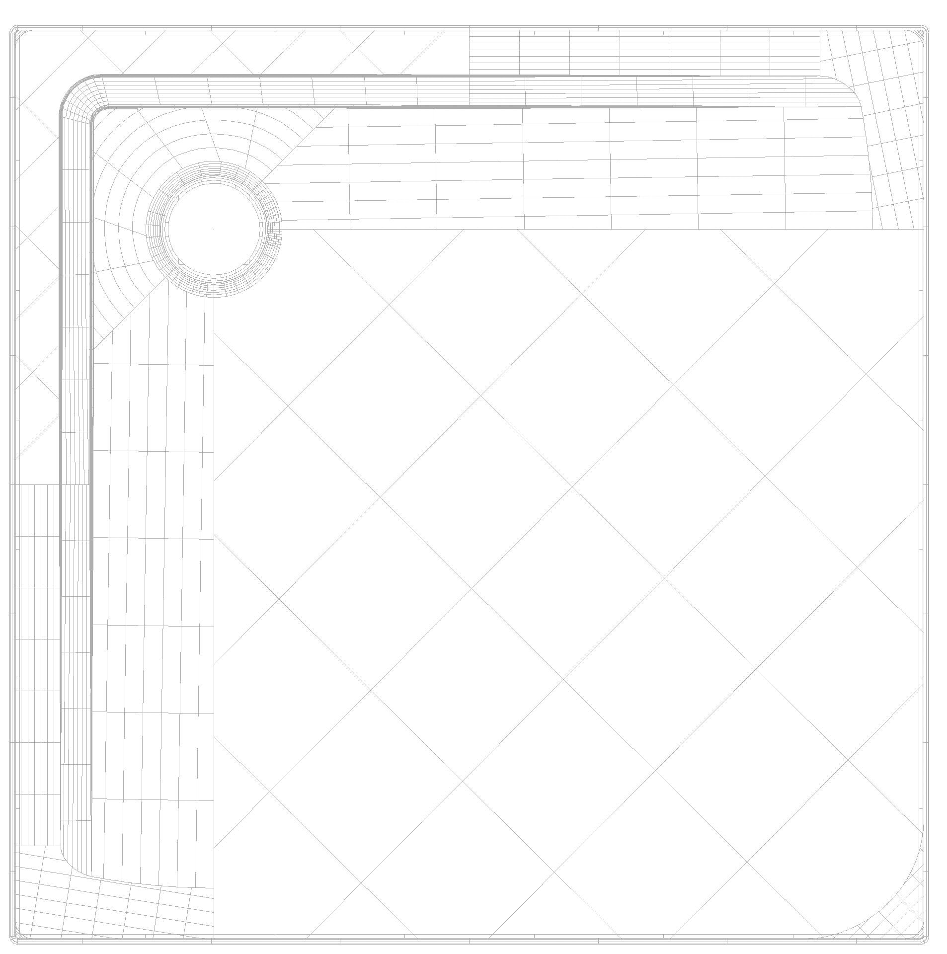 KALDEWEI SUPERPLAN MIT WANNENTRÄGER EXTRAFLACH Duschfläche, 900x900x32 mm, Modell-Nr: 1848-5