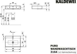 PURO WANDWASCHTISCH KALDEWEI - PURO WANDWASCHTISCH