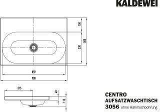 CENTRO AUFSATZWASCHTISCH (RANDHÖHE 40MM) KALDEWEI - CENTRO AUFSATZWASCHTISCH (RANDHÖHE 40MM)