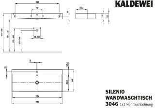 SILENIO WANDWASCHTISCH KALDEWEI - SILENIO WANDWASCHTISCH