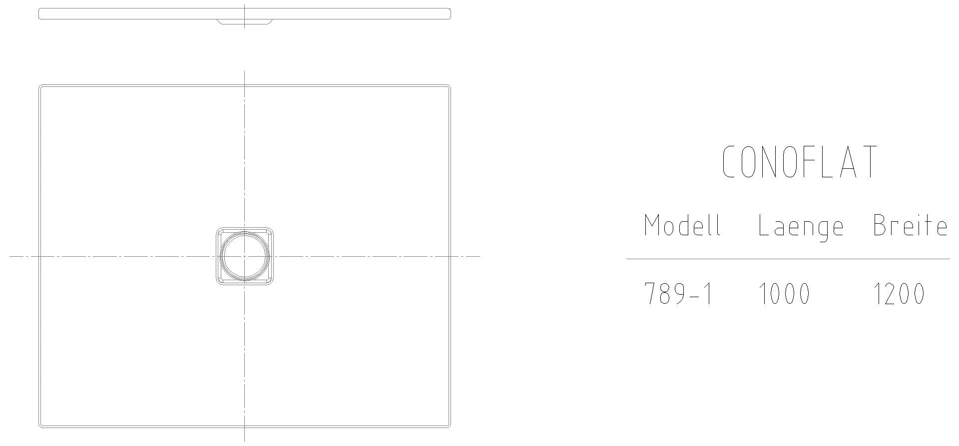 KALDEWEI CONOFLAT Duschfläche, 1000x1200x32 mm, Modell-Nr: 789-1