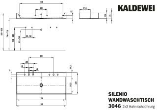 SILENIO WAND-DOPPELWASCHTISCH KALDEWEI - SILENIO WAND-DOPPELWASCHTISCH