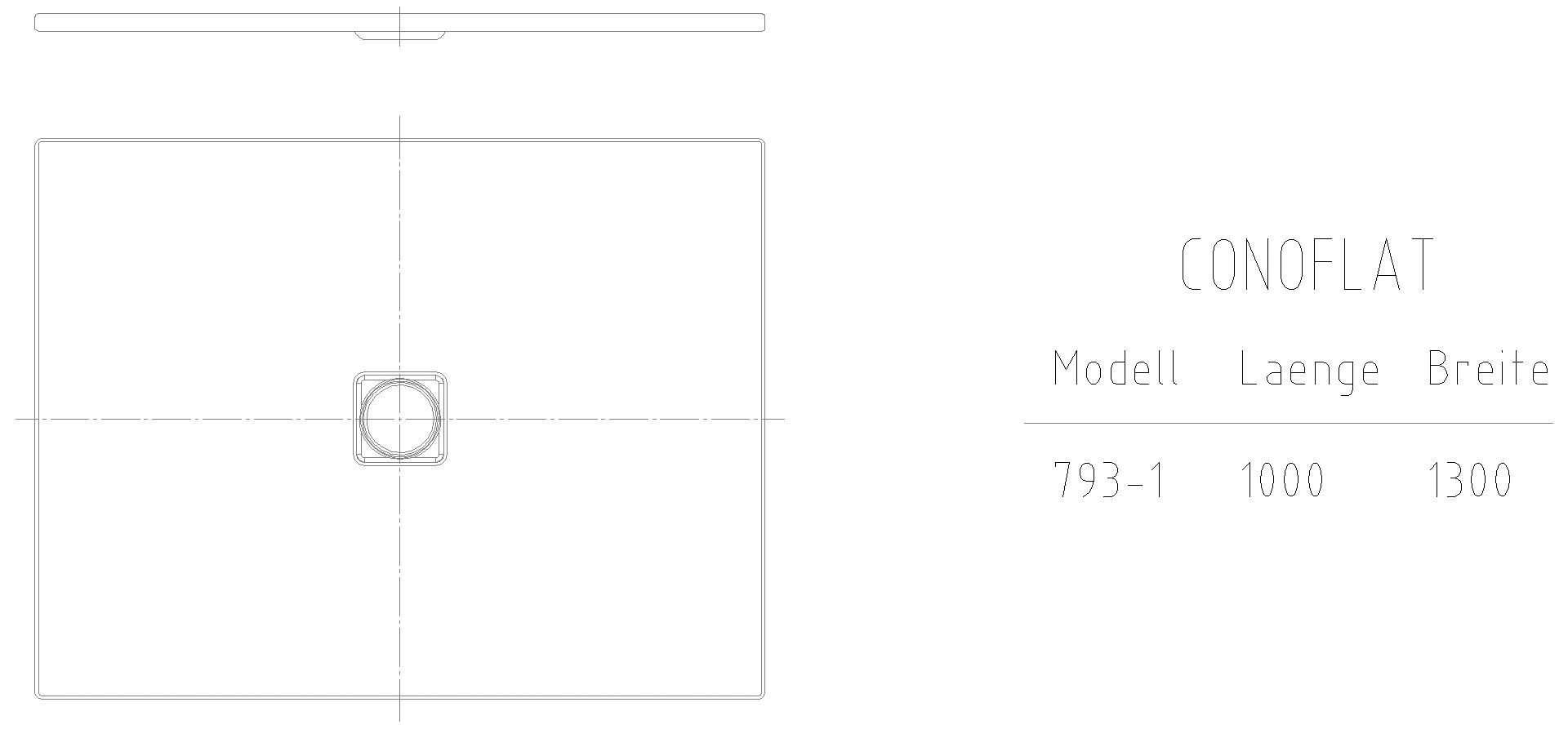 KALDEWEI CONOFLAT Duschfläche, 1000x1300x32 mm, Modell-Nr: 793-1