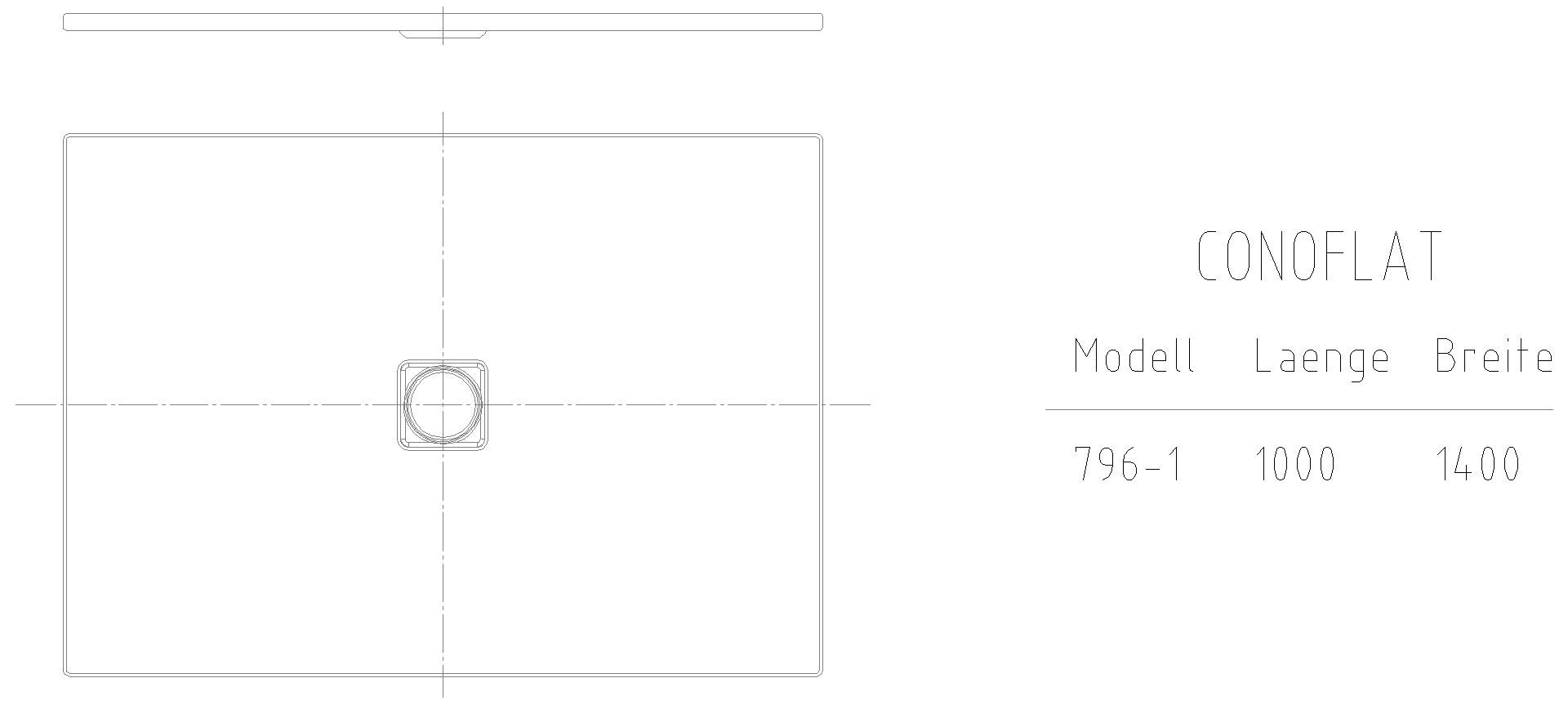 KALDEWEI CONOFLAT Duschfläche, 1000x1400x32 mm, Modell-Nr: 796-1