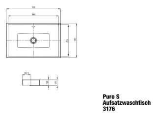 PURO S AUFSATZWASCHTISCH (RANDHÖHE 120 MM) KALDEWEI - PURO S AUFSATZWASCHTISCH (RANDHÖHE 120 MM)