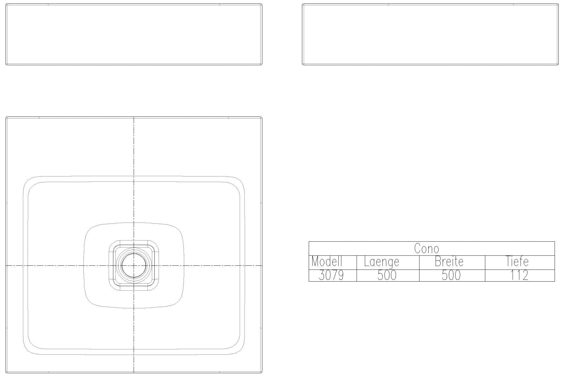 KALDEWEI CONO WANDWASCHTISCH 500x500x120 mm, Modell-Nr: 3079