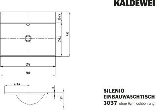 SILENIO EINBAUWASCHTISCH KALDEWEI - SILENIO EINBAUWASCHTISCH