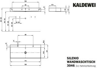 SILENIO WAND-DOPPELWASCHTISCH KALDEWEI - SILENIO WAND-DOPPELWASCHTISCH