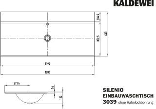 SILENIO EINBAUWASCHTISCH KALDEWEI - SILENIO EINBAUWASCHTISCH