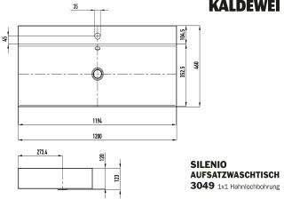 SILENIO AUFSATZWASCHTISCH (RANDHÖHE 120 MM) KALDEWEI - SILENIO AUFSATZWASCHTISCH (RANDHÖHE 120 MM)
