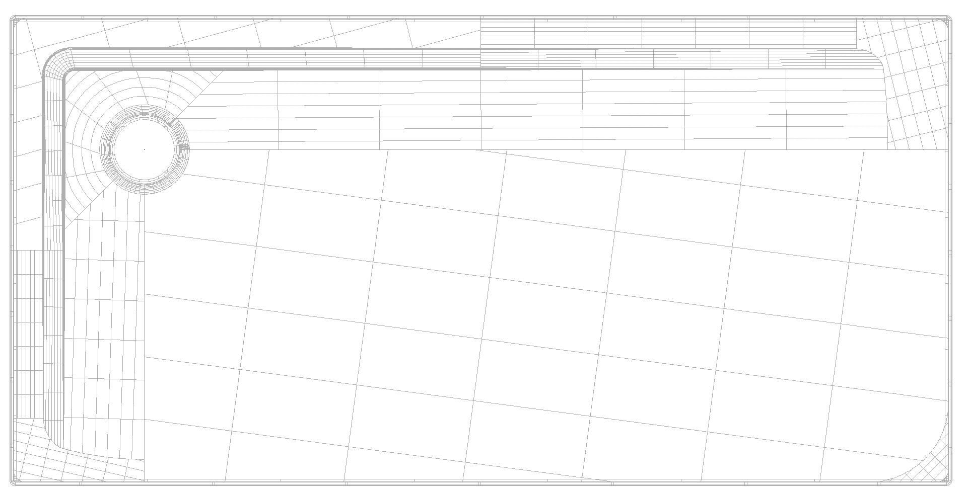 KALDEWEI SUPERPLAN mit Wannenträger Duschfläche, 700x1400x32 mm, Modell-Nr: 1826-2