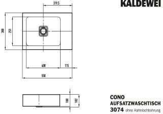CONO AUFSATZ-HANDWASCHTISCH KALDEWEI - CONO AUFSATZ-HANDWASCHTISCH