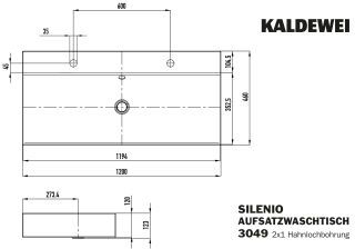 SILENIO AUFSATZ-DOPPELWASCHTISCH (RANDHÖHE 120 MM) KALDEWEI - SILENIO AUFSATZ-DOPPELWASCHTISCH (RANDHÖHE 120 MM)