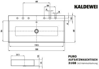 PURO AUFSATZ-DOPPELWASCHTISCH (RANDHÖHE 120 MM) KALDEWEI - PURO AUFSATZ-DOPPELWASCHTISCH (RANDHÖHE 120 MM)