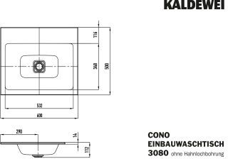 CONO EINBAUWASCHTISCH KALDEWEI - CONO EINBAUWASCHTISCH