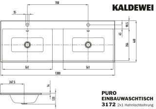 CONO AUFSATZWASCHTISCH (RANDHÖHE 120 MM) KALDEWEI - CONO AUFSATZWASCHTISCH (RANDHÖHE 120 MM)