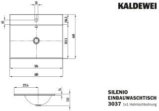 SILENIO EINBAUWASCHTISCH KALDEWEI - SILENIO EINBAUWASCHTISCH