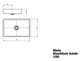 MIENA WASCHTISCH-SCHALE (eckig) KALDEWEI - MIENA WASCHTISCH-SCHALE (eckig)