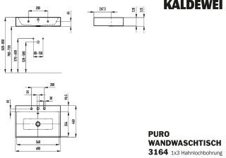 PURO WANDWASCHTISCH KALDEWEI - PURO WANDWASCHTISCH